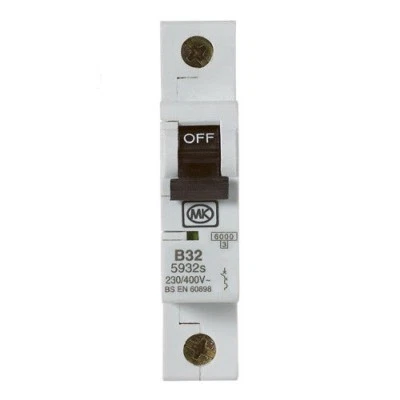 MK 5932s - MK ELECTRIC 32A 32 Amp SP MCB Circuit Breaker Fuse