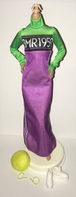 Barbie BMR1959 Doll Outfit Purple Green & Neon Dress Platform Sneakers Shoes  NEW | eBay