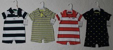 NEW CARTERS BOYS ONE PIECE ROMPER WITH COLLAR OUTFIT VARIOUS SYLES AND SIZES