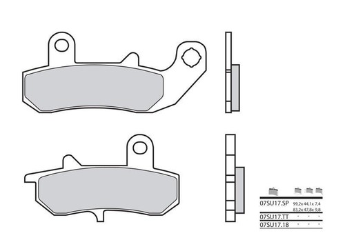 Kit Pastiglie Freni Posteriori BREMBO 07BB02TT – Spessore 9,2 Mm, Per Moto E Scooter