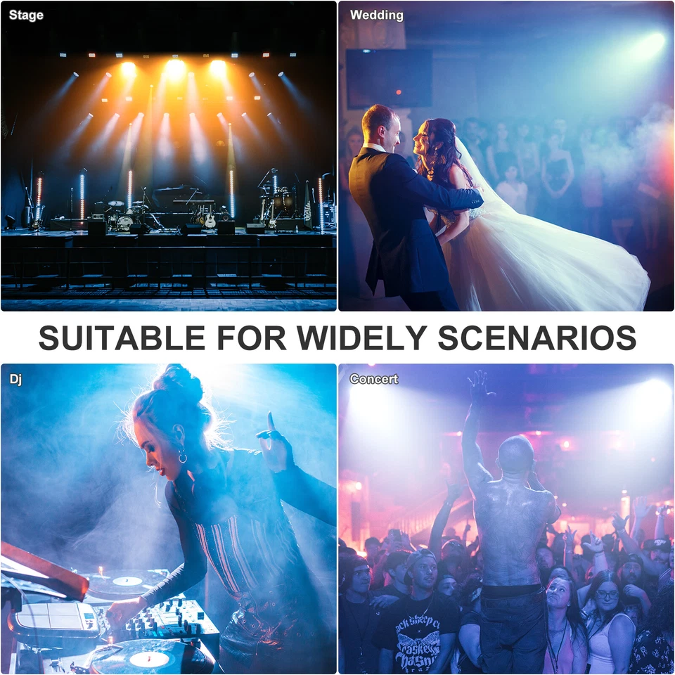 200W COB Par Light Warm & Cold White Spotlights with Barn Door DJ Stage Lighting - Image 4 of 4