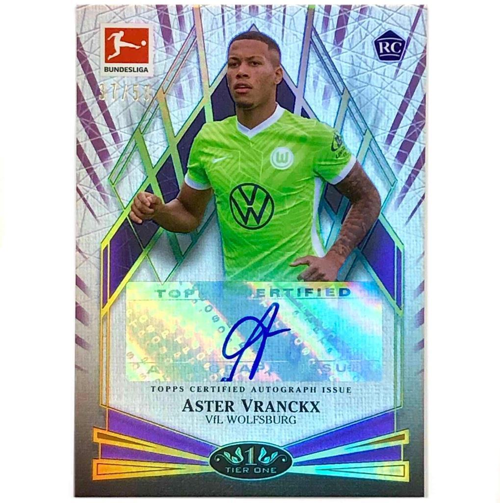 2021/22 Topps Tier One Bundesliga RC Aster Vranckx autograph