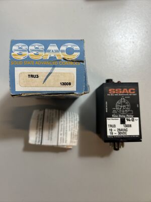 NEW! Entrelec SSAC TRU3 universal time delay relay 1300B 19-264vac 19-30vdc