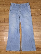 Vintage Levis Orange Tab Denim Jeans Bell Bottom Flare 32 X 31 Hippie