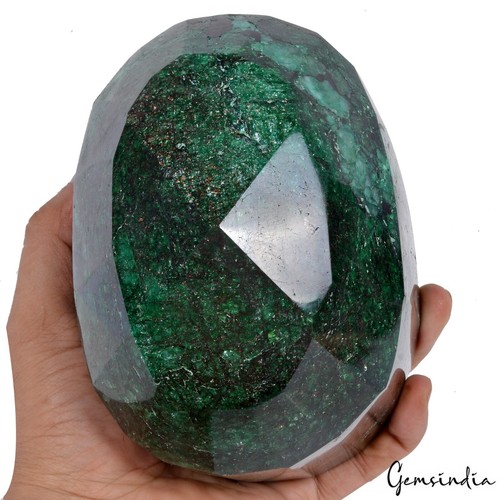 2.71 Kilo ~ Natural Green Emerald Oval Cut Large Top Grade Gemstone From Brazil - Picture 10 of 10