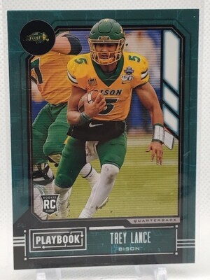 Trey Lance Playbook Rookie Card RC 2021 Chronicles Draft Picks #334 Cowboys