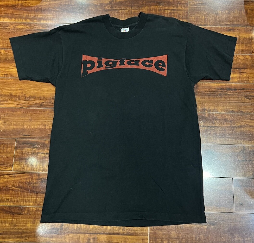 Vintage 1992 PigFace “Fook You” T Shirt Black XL | eBay