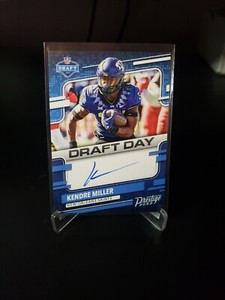 Kendre Miller 2023 Prestige Rookie Draft Day Auto On Card. Saints