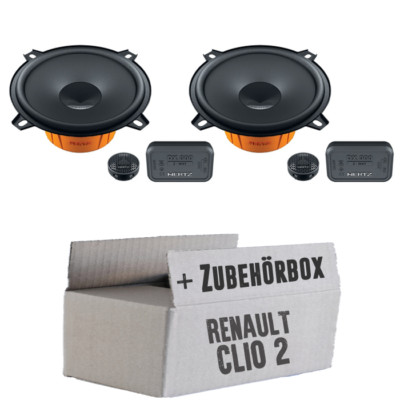 Renault Clio 2 Front Heck - Hertz 13cm LAUTSPRECHER Tür vorne hinten - EINBAUSET
