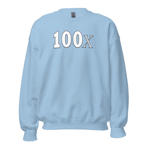100x Hidden Gem Crypto Coin Bull Run Sweatshirt Long Sleeve Pullover - Picture 8 of 10
