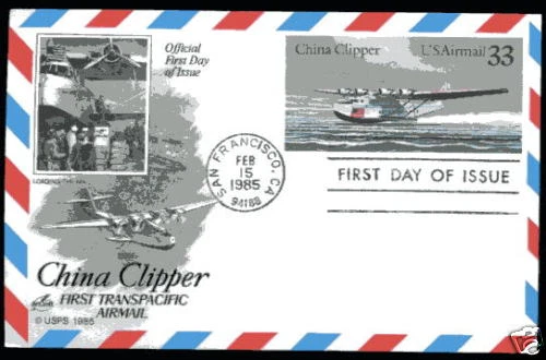 UXC22 33c China Clipper, ArtCraft, FDC