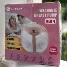 Amplim Manual Wearable in-Bra Breast Pump – Silicone Milk Catcher Shell,...