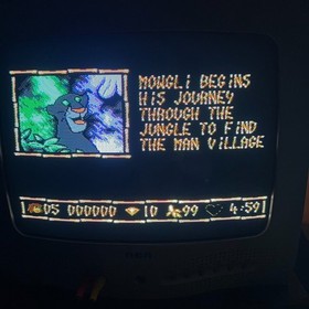 Nintendo NES Game Disney's THE JUNGLE BOOK  Authentic Vintage Tested