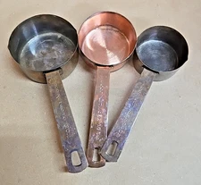 Set of (3) "Food Network" Copper Measuring Cups