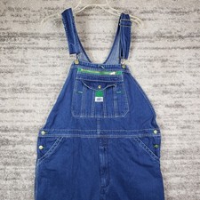 Liberty Overalls Bib Mens 40x30 Carpenter Workwear Medium Wash Blue Cotton