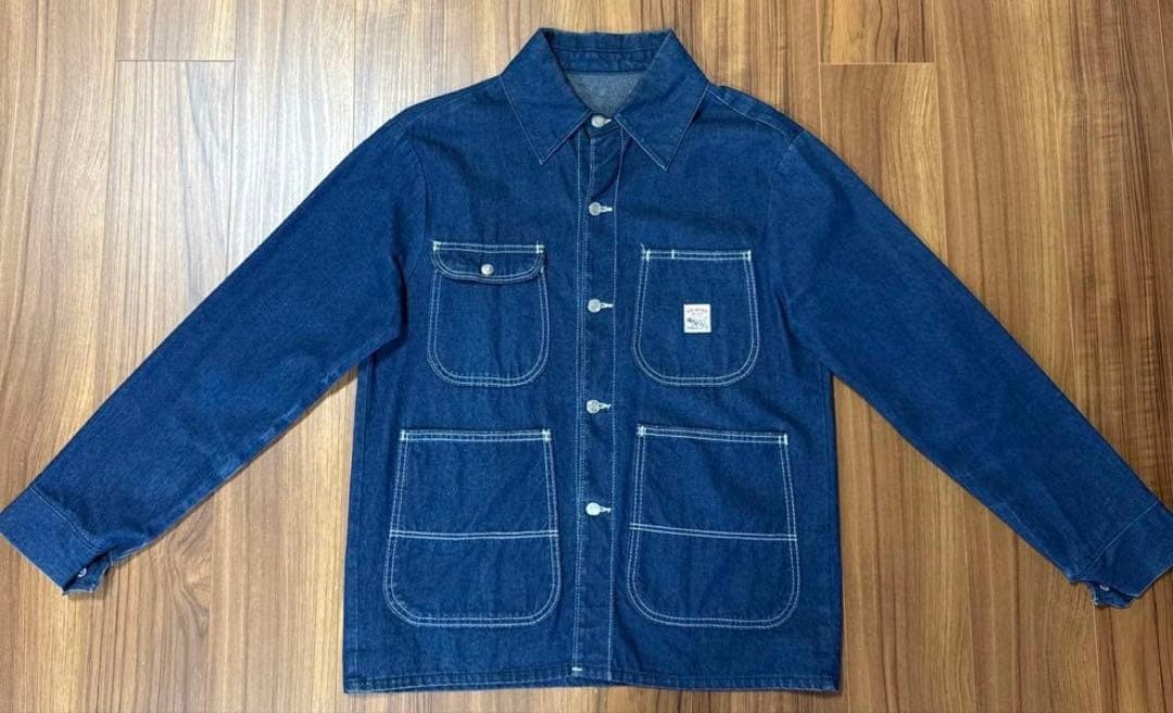 POINTER Brand Dark Denim Coverall Jacket Size L w… - image 2