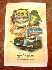 AFFICHE AUTOMOBILE FORMULE 1 ancienne : AYRTON SENNA