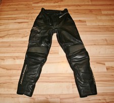 POLO Leder Motorradhose Gr. 40 Damen Schwarze hochwertige Bikerhose Protektoren