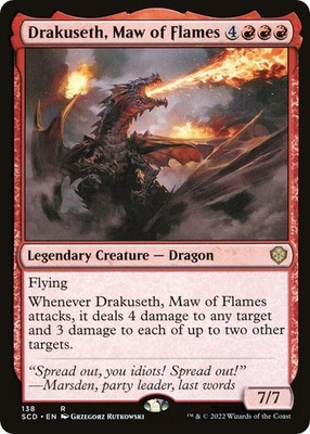 1x Drakuseth, Maw of Flames - Starter Commander Decks Near Mint - MTG