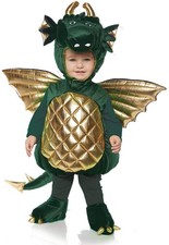 Baby Dragon Green Infant Costume Size Toddler 4-6