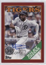 2023 Series 2 1988 Topps Baseball Red 4/25 Riley Greene #88BA-RG Auto 0b0