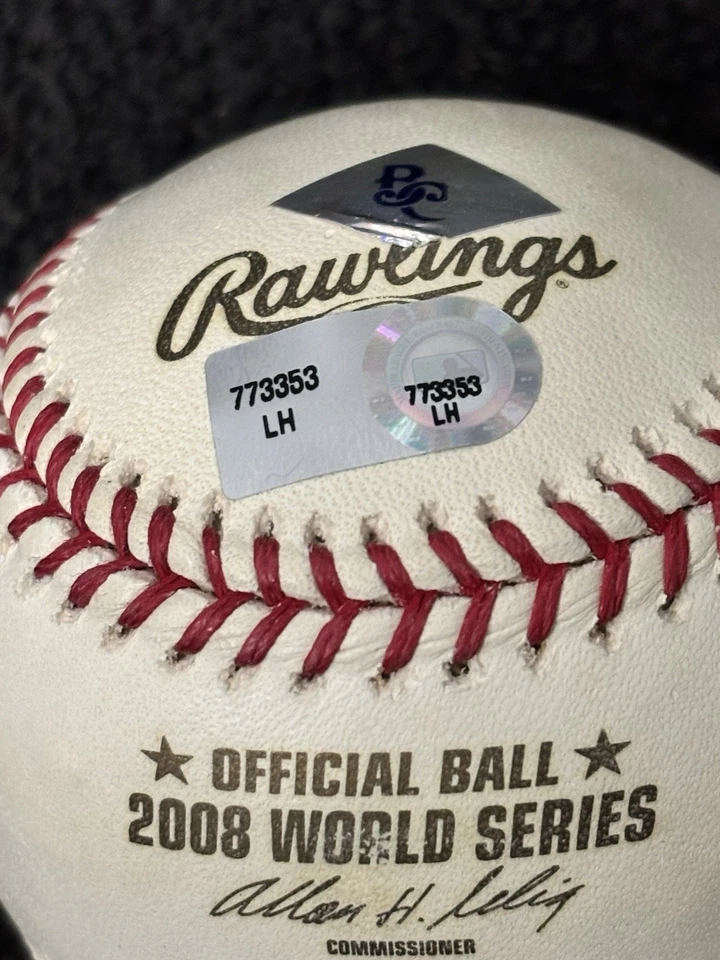 Cole Hamels #35 autografado 2008 World Series beisebol autenticação MLB assinado - Imagem 3 de 4