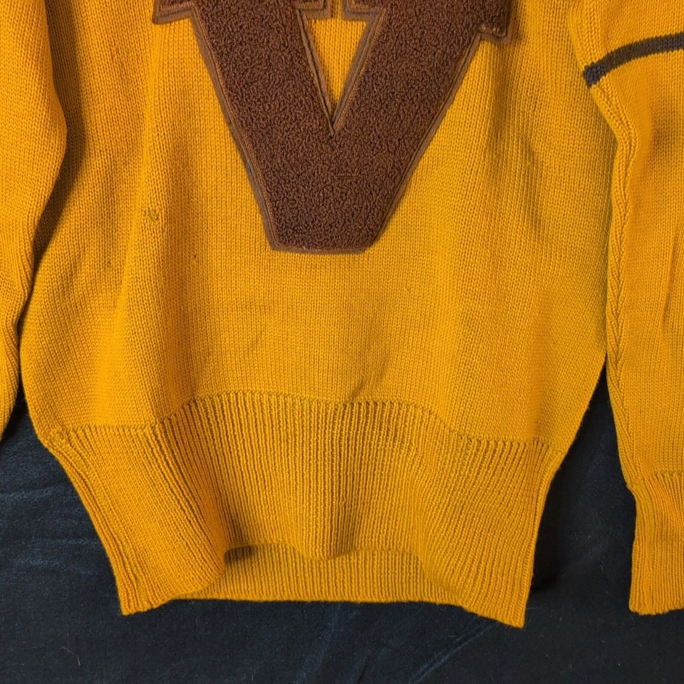 De Colección Universidad Valparaíso Indiana Suéter Letra Jersey Sudadera Lana Virgen Foto 3 de 4