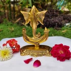 Solid Brass Ganesh Elephant God Hindu Statue Wisdom Luck Alter Art USA