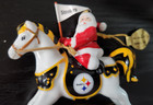 Danbury Mint Pittsburgh Steelers Rocking Horse Santa Christmas Ornament MIB-2007 — photo 4