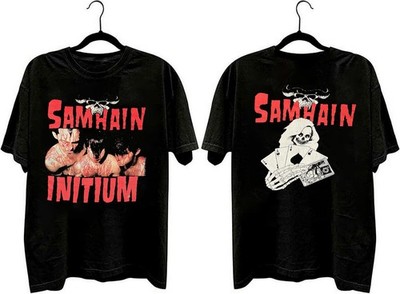 Samhain 2 sided classic unisex black short lseeve t-shirt QT7823