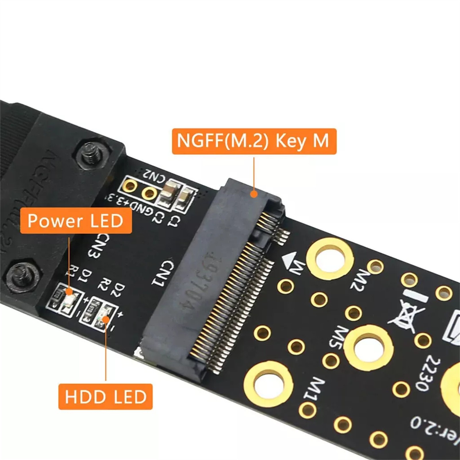 Adapter Cable M2 KEY AE to NVME For NGFF M.2 Key AE Male to Key M ...