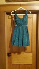 Glittery Emerald Green Party Prom Special Occasion Dress