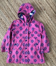 Hatley Girls Pink Blue Geometric Hooded Water...