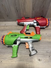 Nerf Dart Gun Tag Interactive Toys Hasbro 2005 Red And Green Lot Of 2 With Darts