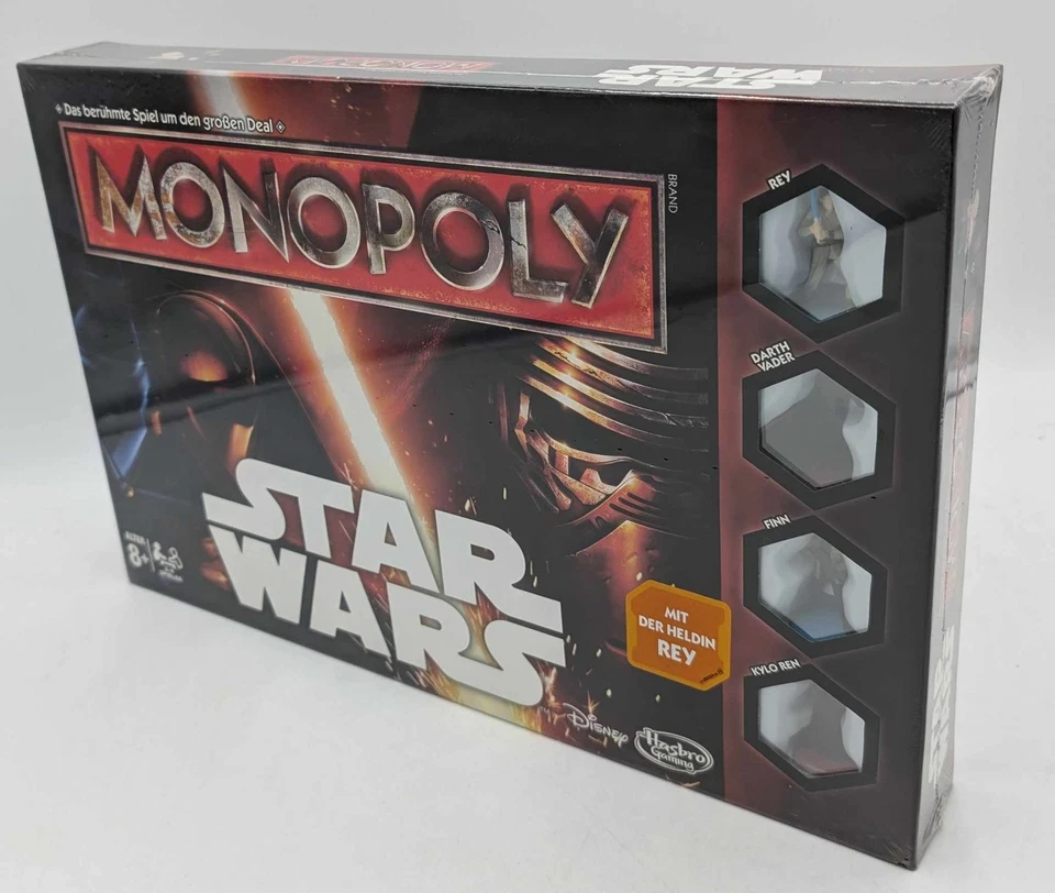 Hasbro Monopoly Star Wars mit Minifigur Rey Darth Vader Finn Kylo Ren NEU - Bild 2 von 4
