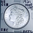 1921 BU GEM MORGAN SILVER DOLLAR UNC MS+++ U.S. MINT RARE COIN 8556