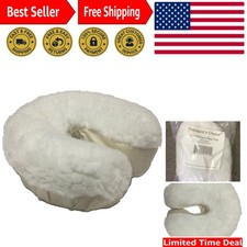 Luxurious Massage Table Fleece Face Cover - Soft Polyester, Elegant White