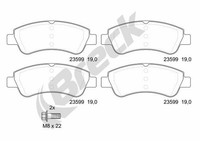 Breck Bremsbelagsatz, Scheibenbremse 23599 00 701 00 FüR CitroËN Ds Opel