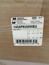 Hammond 1456PK4WHBU ENCLOSURE  265x356x107mm Aluminum BLUE/Beige