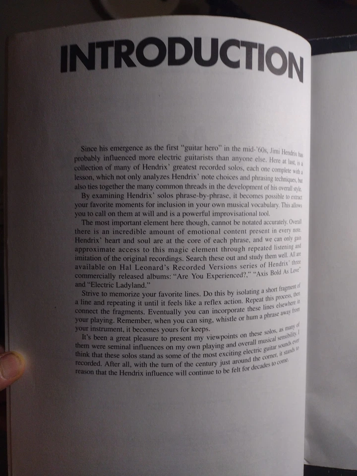 Jimi Hendrix Solos Guitar School Songbook Guitar Tab Guitar Lessons Very Good  - Image 3 of 4