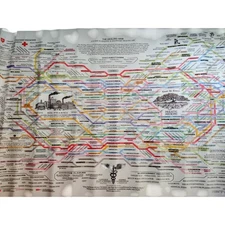 The Healing Web Canvas Wall Art – Natural Remedies Chart Print, 24x16" Unframed