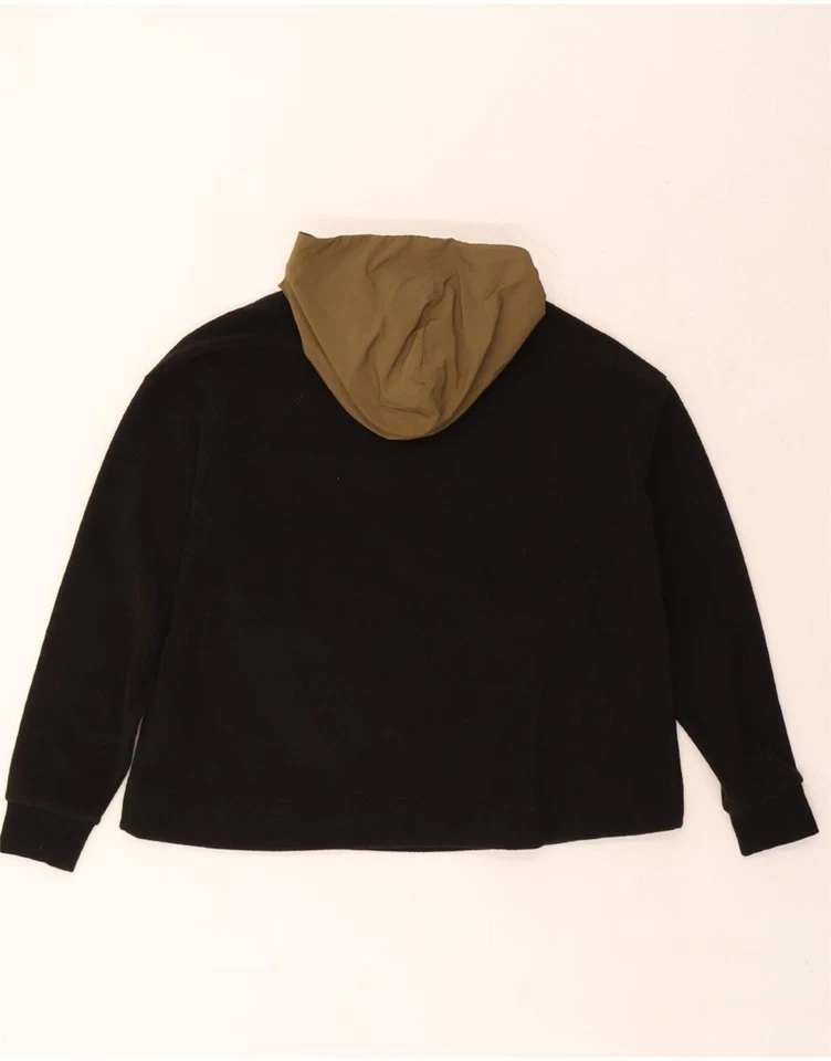 BARBOUR Womens Oversized Hooded Fleece Jumper UK 8 Small Black Colourblock DD15 - Image 2 of 3