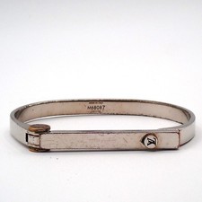 LOUIS VUITTON Nanogram Cuff Bracelet Metal Silver Italy SHW M68087 07ZA296