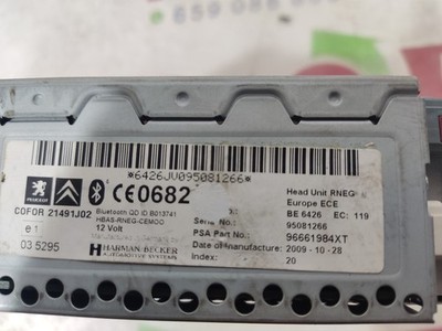 96661984XT audio system PEUGEOT 5008 CONFORT 2009 418930
