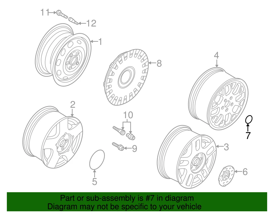Tampa central Volkswagen genuína 6N0-601-171-BXF - Imagem 2 de 4