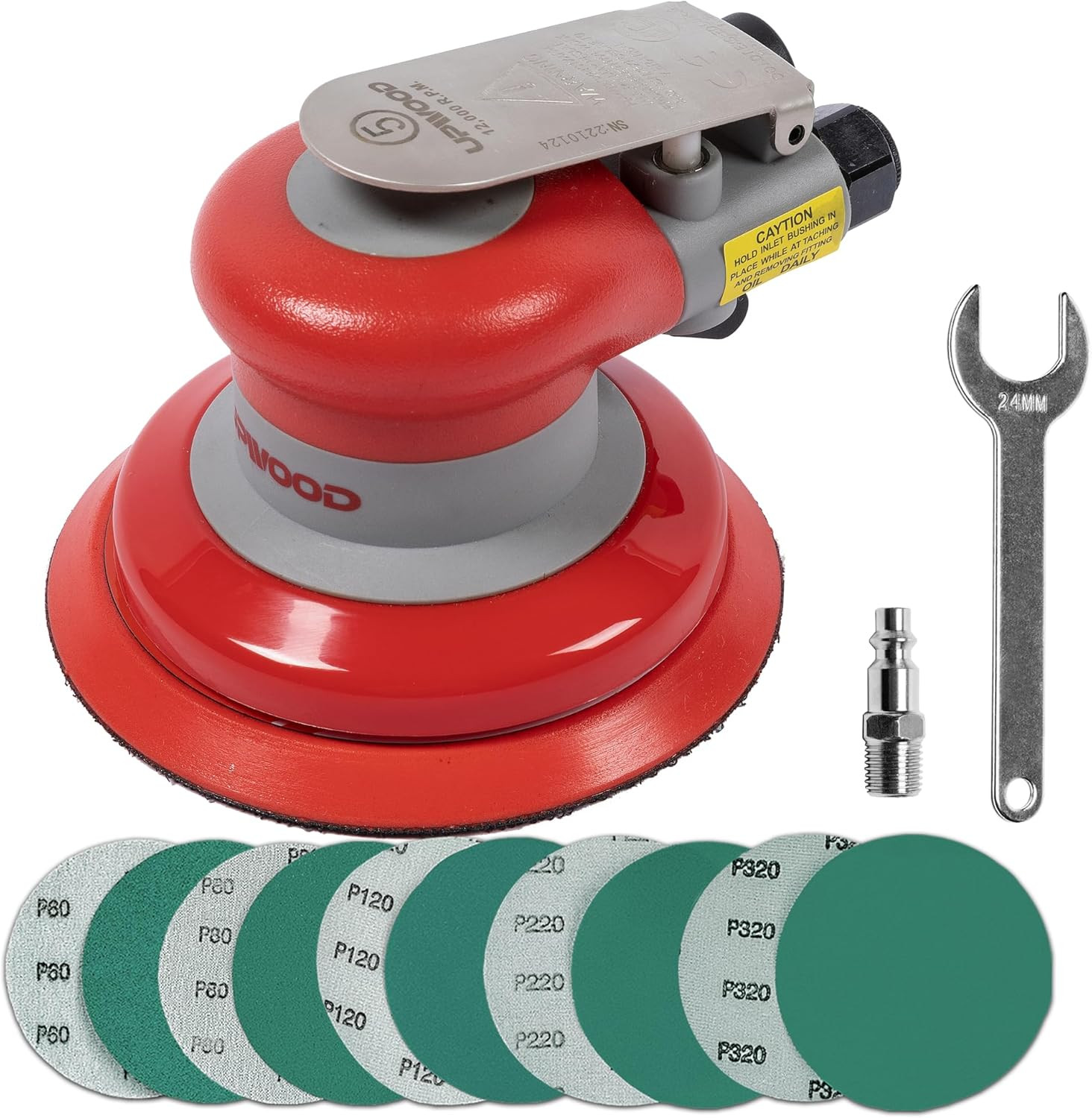 Pneumatic Random Orbital Sander 5-Inch Light Weight Palm San