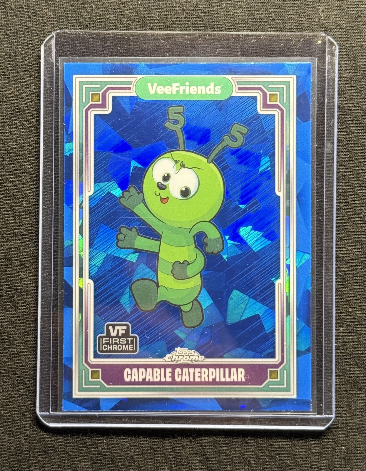 Capable Caterpillar Sapphire Edition VeeFriends Topps Chrome 2025 - Blue