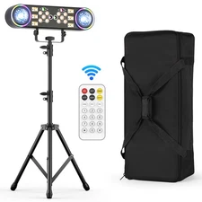 7in1 DJ Party Lights w/Stand RGBW UV Laser Party Stage Lighting System DMX &Bag