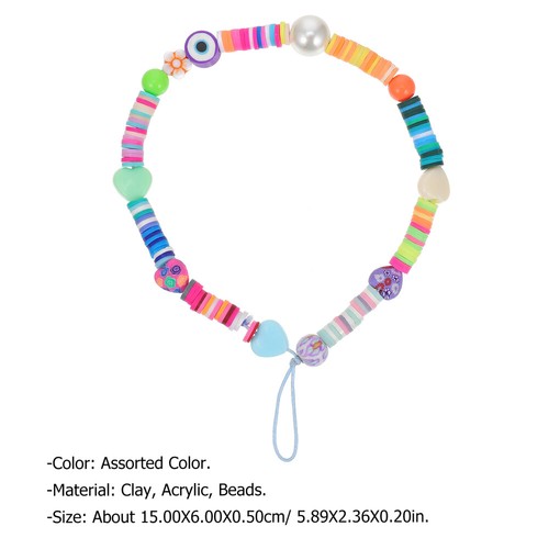 3Pcs Phone Bead Lanyard Phone Lanyard Wrist Strap Cell Phone Charms - 第 8/12 張圖片