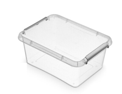 6x NanoBOX mit Deckel/Clips/Antibakterielle Wirkung- 12,5 Lit.-39x29x16,5cm-Klar